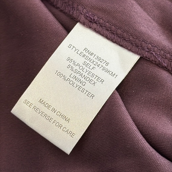 Les Serein 1X Sheer Lined Sleeve Purple Floral V-Neck Blouse - Picture 10 of 11